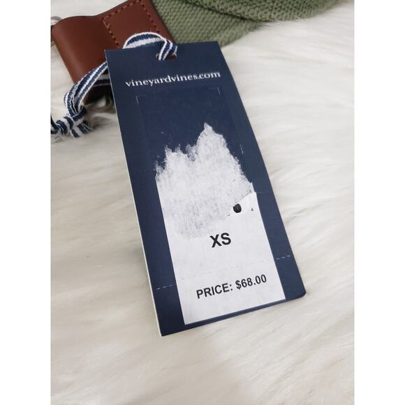 NWT‎ Vineyard Vines Men's SOLID CANVAS D RING BELT Green Fall Golf Prep SIZE XS - Picture 3 of 4